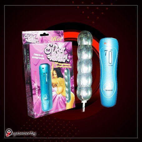 Silver Beaded Anal Vibrator-BIG AD-011