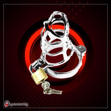 Chastity Steel Lock Device for Men BDSM-010