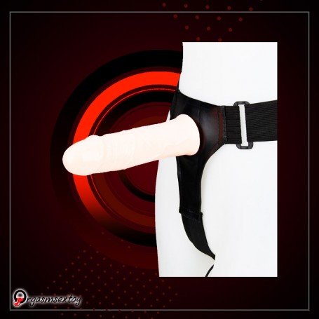 LeLuv 8 Male Hollow Vibrating Strap On SO-016