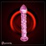 Dotted Purple Glass Dildo GD-006