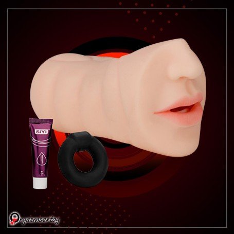 ORAL SILICONE PORTABLE MALE MASTURBATOR MMT-022