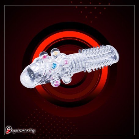 Male Cock Rings Penis Extension With Colourful Beads PES-022