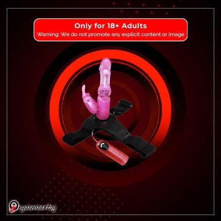 Baile Ultra Harness 7-inch Strap-on with Multi-speed Vibrations SO-033